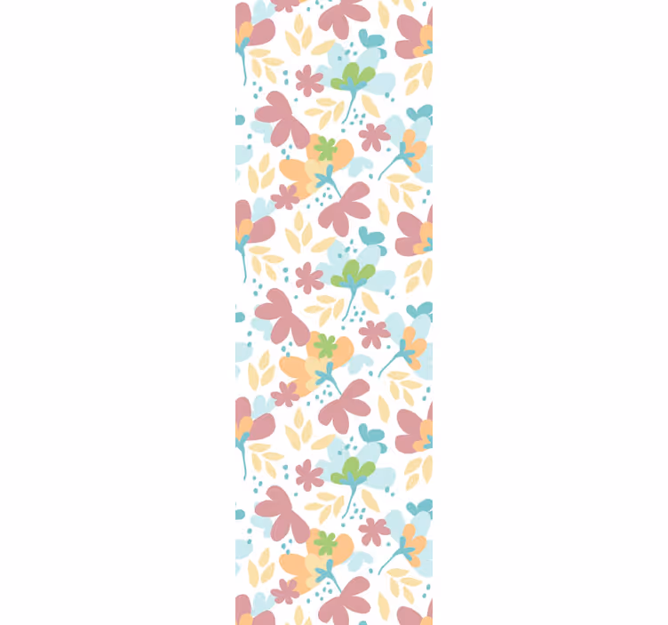 papel de parede flores decoração com padrão floral - TenStickers