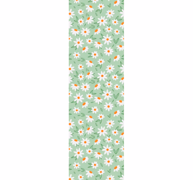 papel de parede flores padrão floral de margaridas - TenStickers