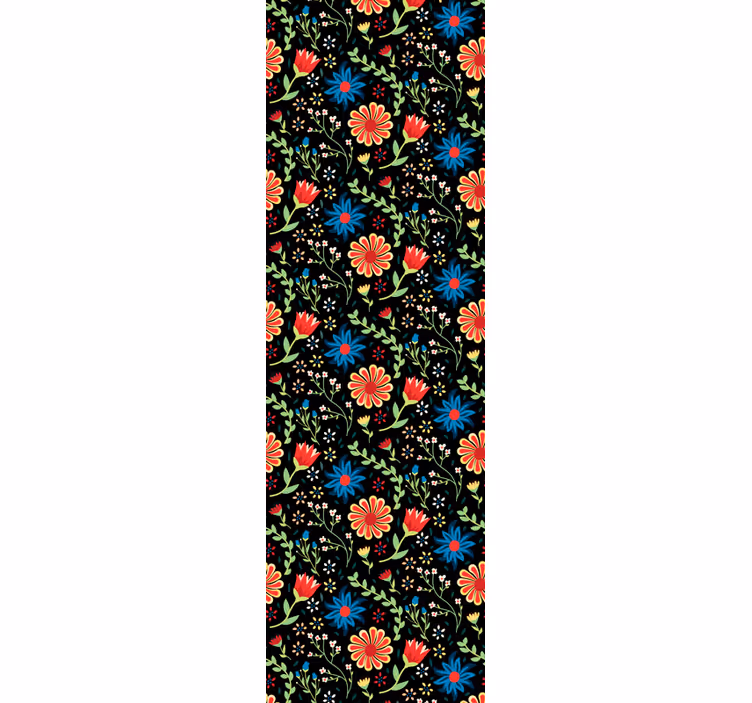 papel de parede flores sotaque estampado floral - TenStickers