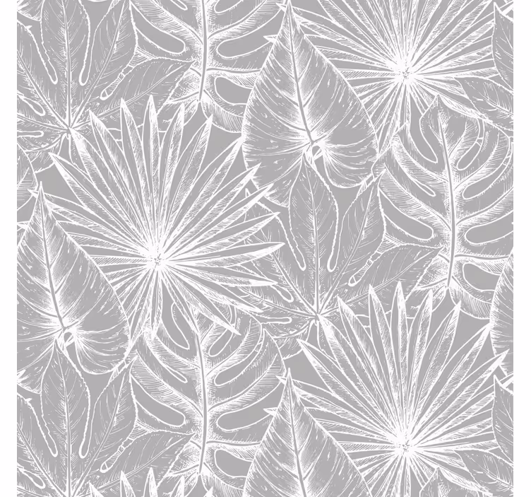 Papel de parede folhas motivo de folhagem tropical - TenStickers