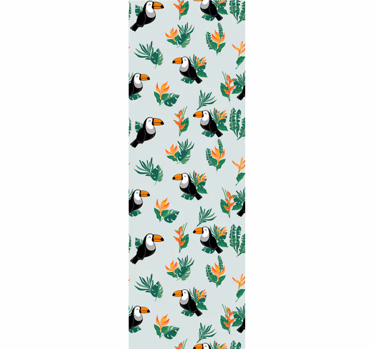 papel de parede animais design de tucanos tropicais - TenStickers