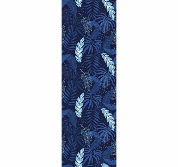 Papel de parede folhas padrão de folhas tropicais - TenStickers