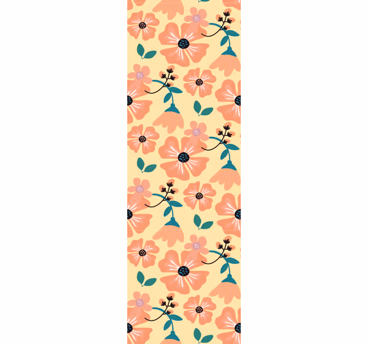 papel de parede flores padrão de flor floral - TenStickers