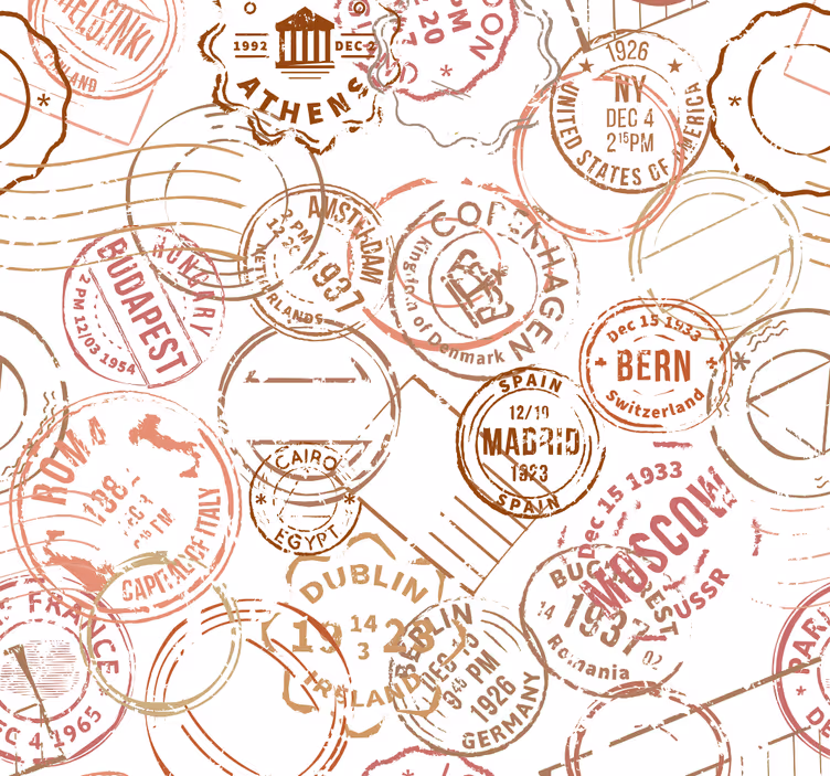 Papel parede juvenil Selos retro - TenStickers