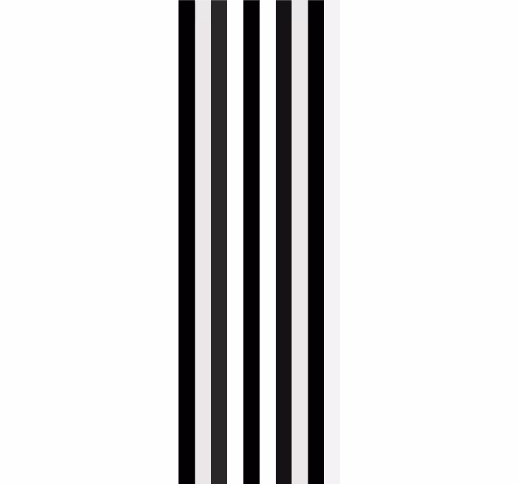 papel de parede vertical riscas verticais preto e branco - TenStickers