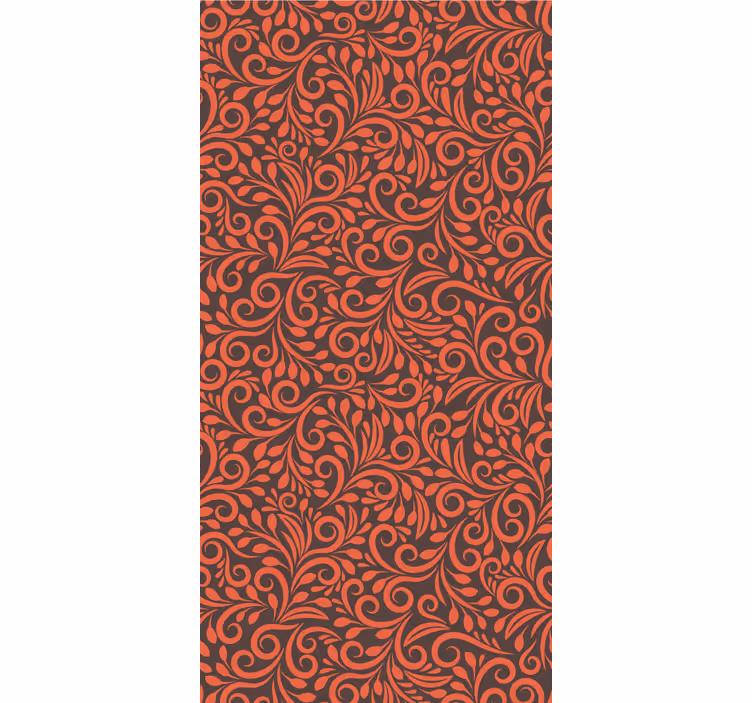 papel de parede floral redemoinhos ornamentados - TenStickers