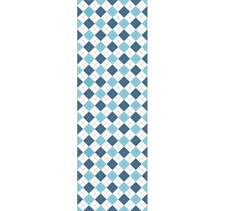 Papel de parede quadrados padrão geométrico argyle - TenStickers