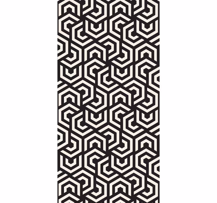 papel de parede formas geométricas desenho labiríntico - TenStickers