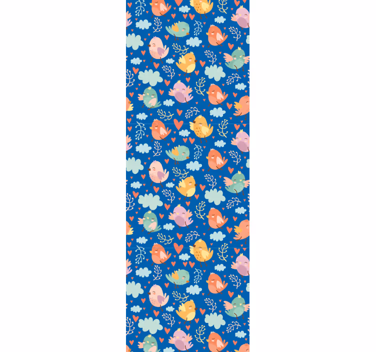 papel de parede moderno Desenho bonito de pássaros voadores - TenStickers