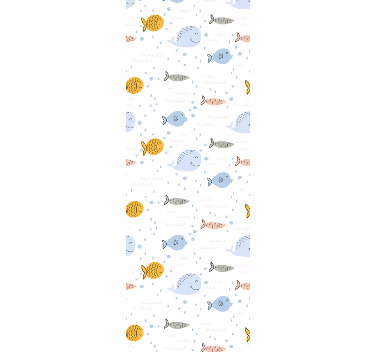 Papel de parede peixes motivo aquático - TenStickers