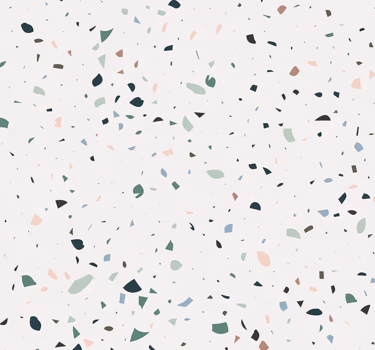 papel de parede pedra Terrazo branco - TenStickers