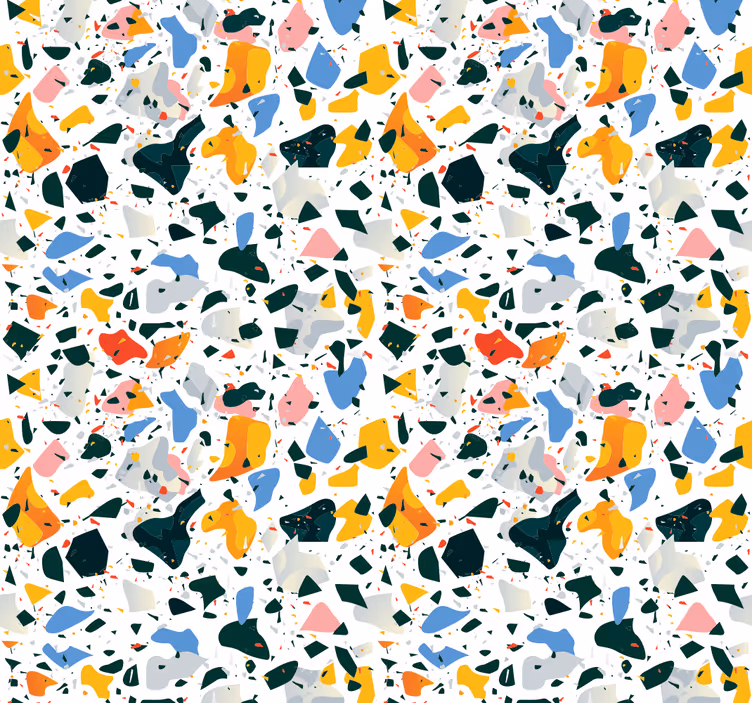 papel de parede pedra Terrazo colorido - TenStickers