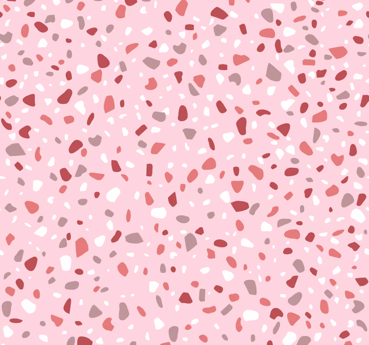 papel de parede pedra Tons rosa terrazo - TenStickers