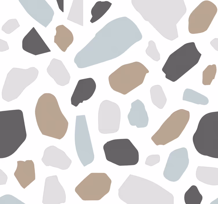 papel de parede pedra terrazo cinza - TenStickers