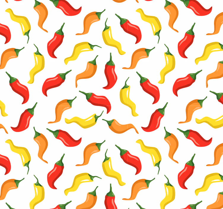 Papel de parede natureza padrão de pimenta - TenStickers