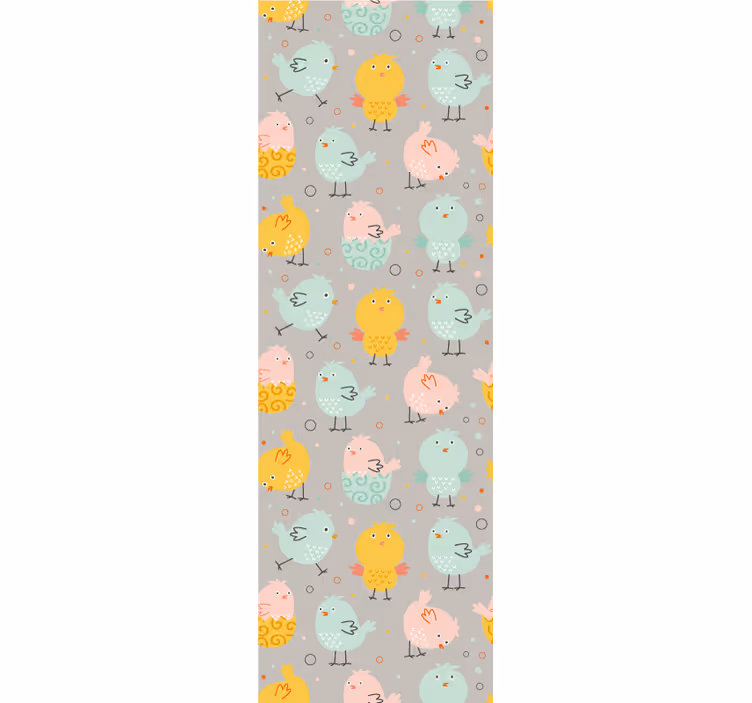 papel de parede animais padrão de pássaro alegre - TenStickers