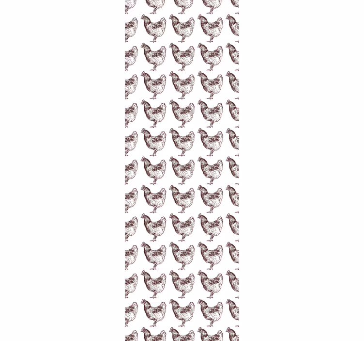 papel de parede animais design de padrão de galinha - TenStickers
