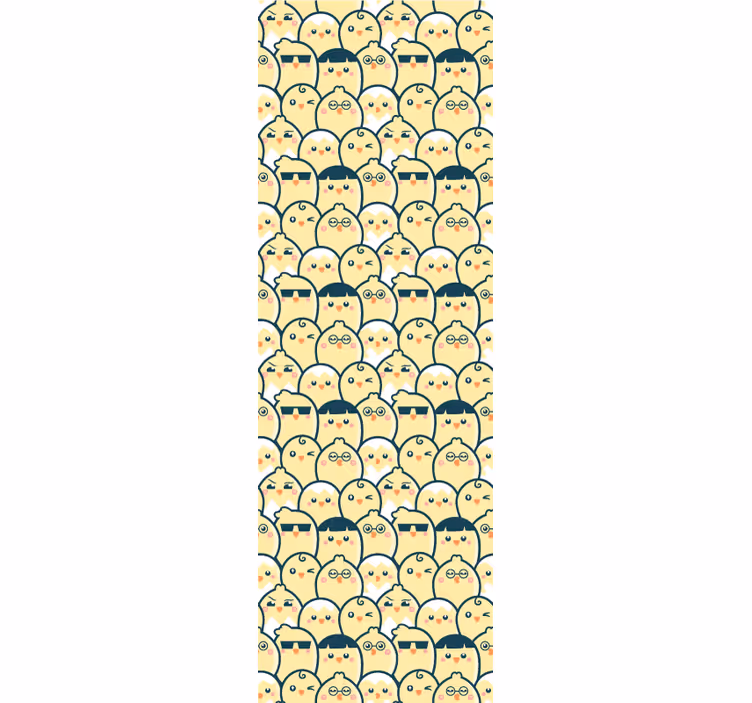 papel de parede animais padrão de corujas fofas - TenStickers