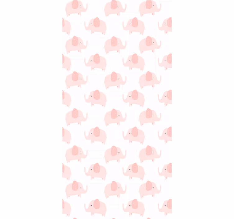 Papel de parede elefantes padrão de desfile de elefante - TenStickers