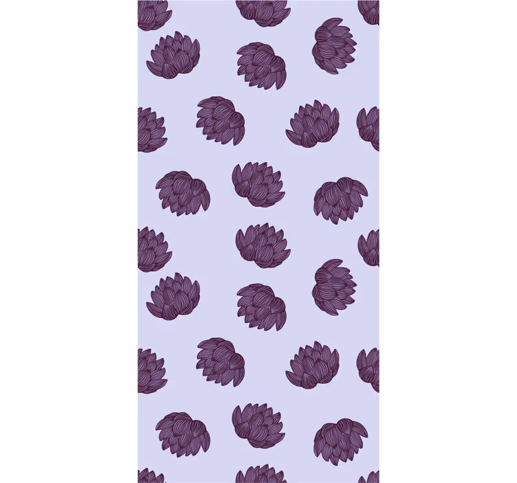 papel de parede flores simplicidade de padrão floral - TenStickers