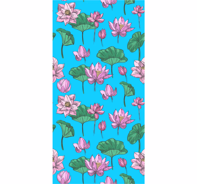 papel de parede flores exibição de flor de lótus - TenStickers