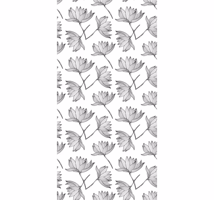 papel de parede flores esboços botânicos - TenStickers