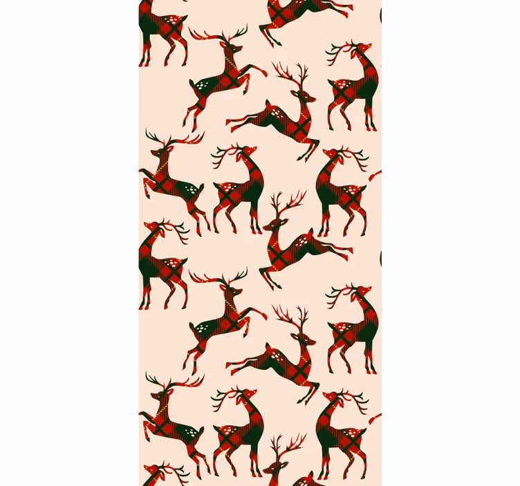 papel de parede animais rena festiva - TenStickers