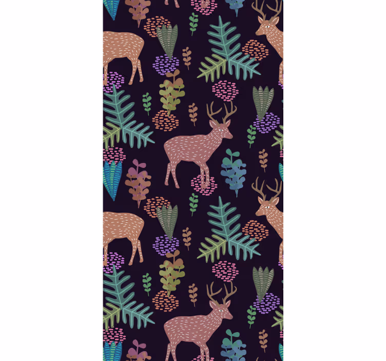 papel de parede animais cena da floresta encantada - TenStickers