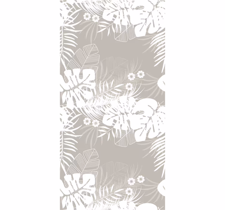 Papel de parede folhas silhueta botânica - TenStickers