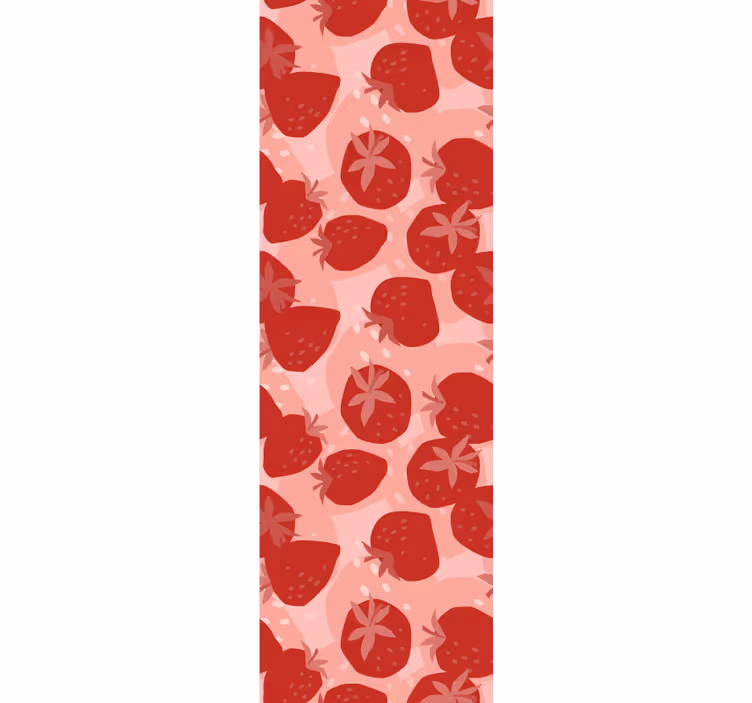 papel de parede flores motivo morango - TenStickers