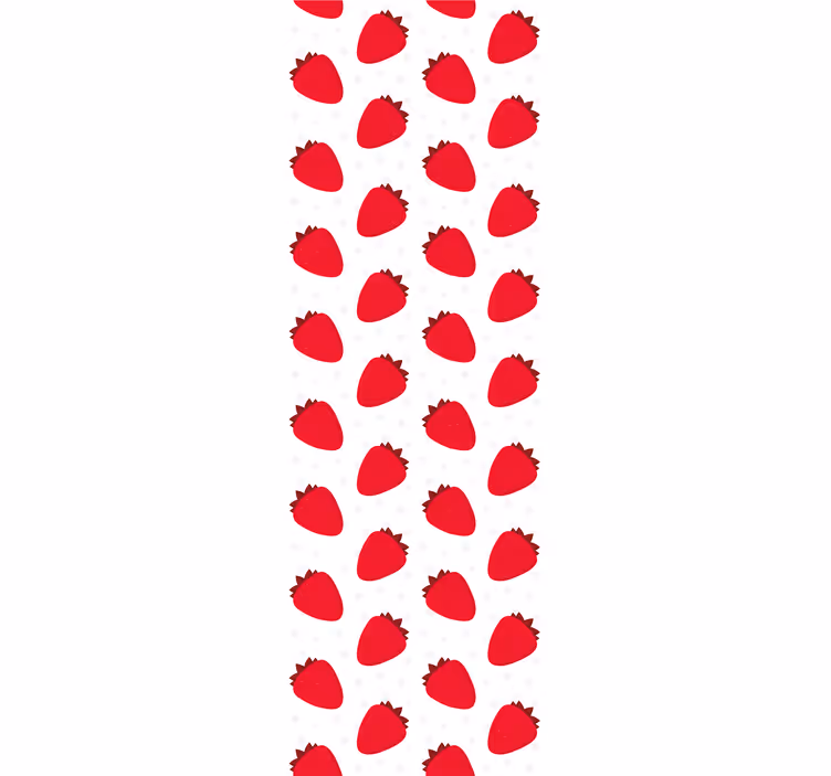 papel de parede para cozinha padrão de frutas vermelhas - TenStickers