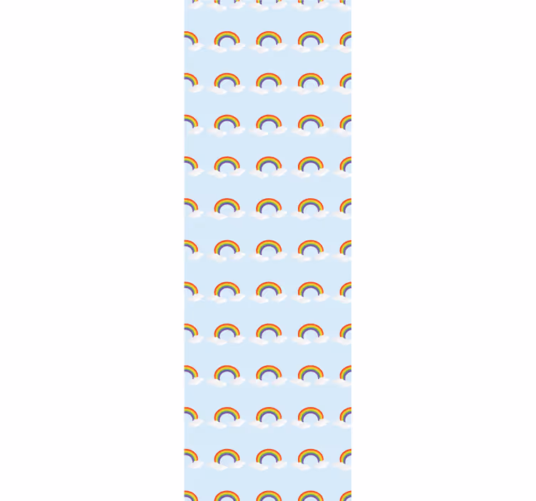 papel de parede infantil Colorido belo arco-íris e nuvens - TenStickers