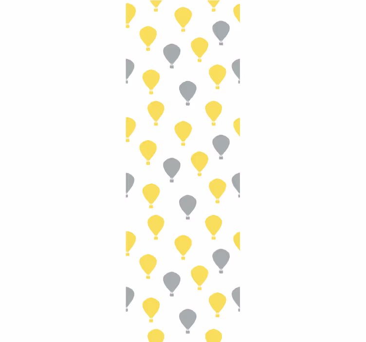 papel de parede infantil padrão de balão de ar quente - TenStickers
