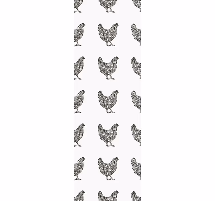 papel de parede animais padrão de aves - TenStickers