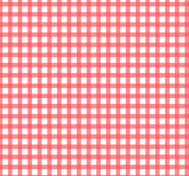 papel de parede para cozinha Decoração xadrez vermelha - TenStickers