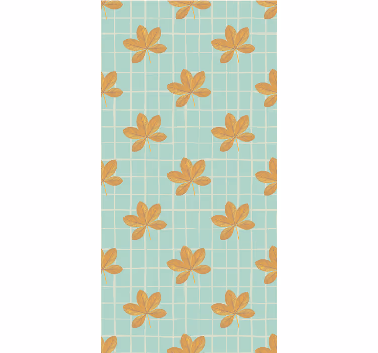 papel de parede flores padrão de grade floral - TenStickers