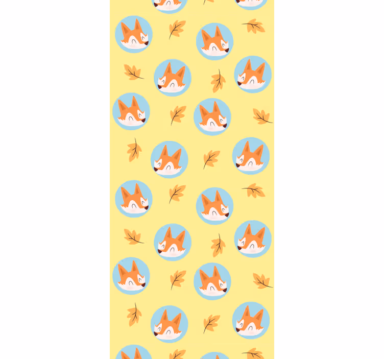 papel de parede animais tema raposa outono - TenStickers