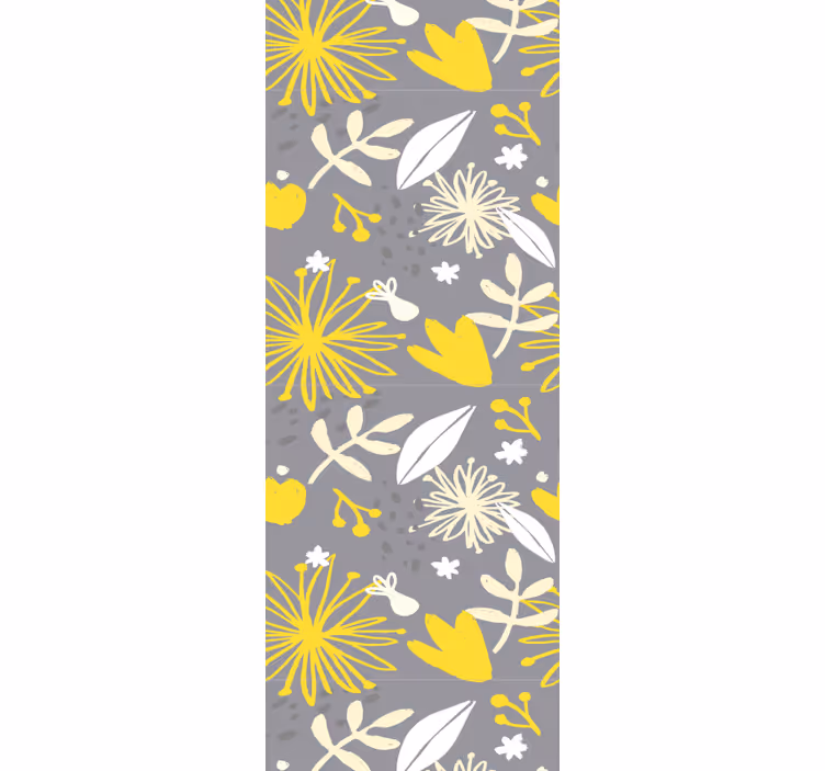 papel de parede flores padrão floral alegre - TenStickers