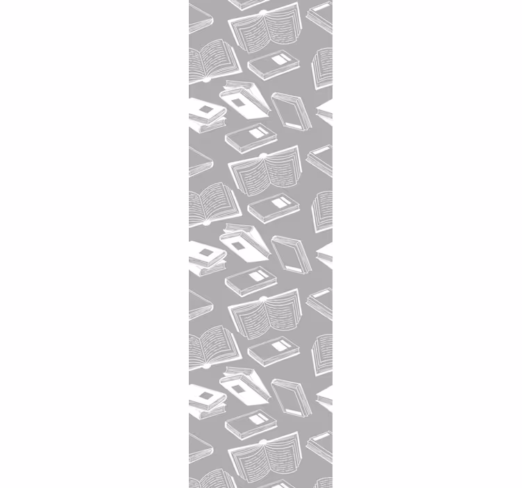 papel de parede cinzento motivo literário - TenStickers