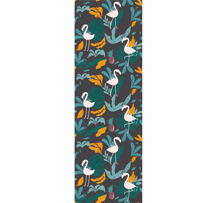 papel de parede animais cena de flamingo tropical - TenStickers