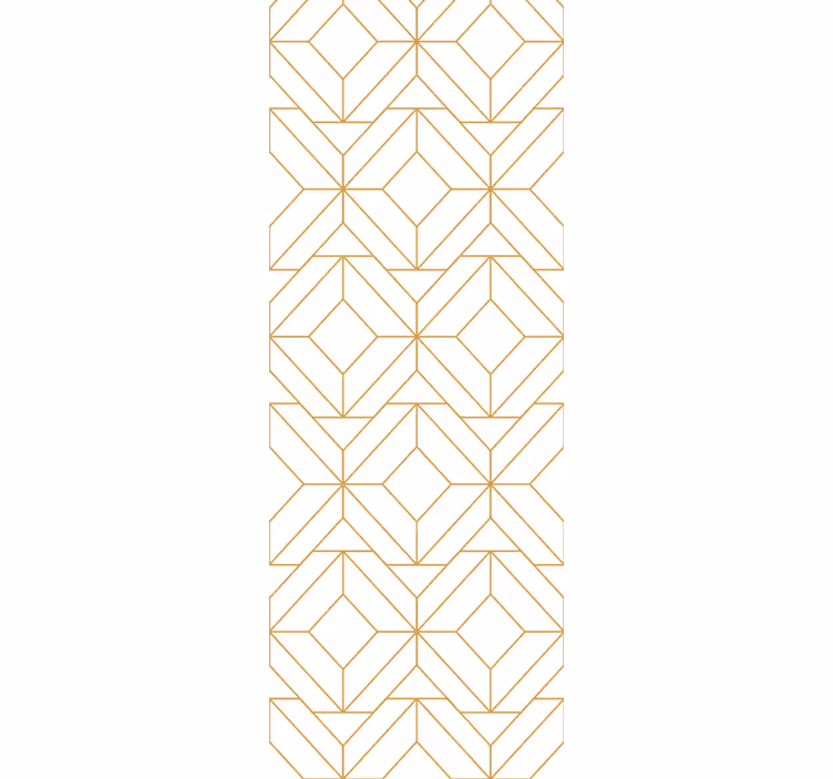 papel de parede para sala Geo dourado geométrico nórdico - TenStickers