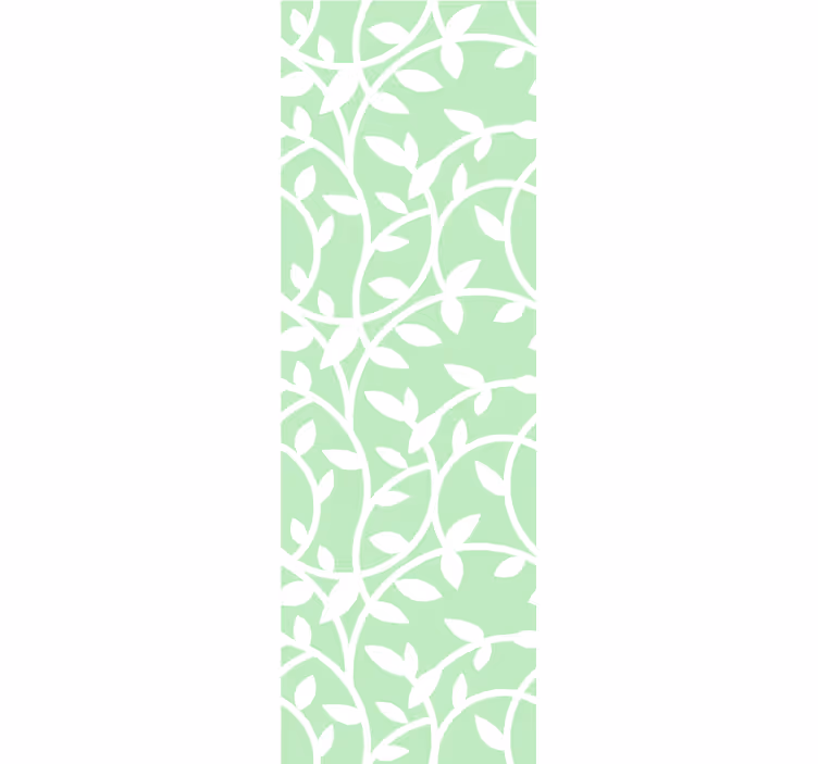 papel de parede verde elegância de padrão de videira - TenStickers