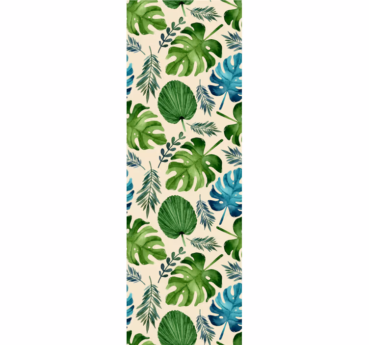 Papel de parede natureza arranjo de folhas tropicais - TenStickers