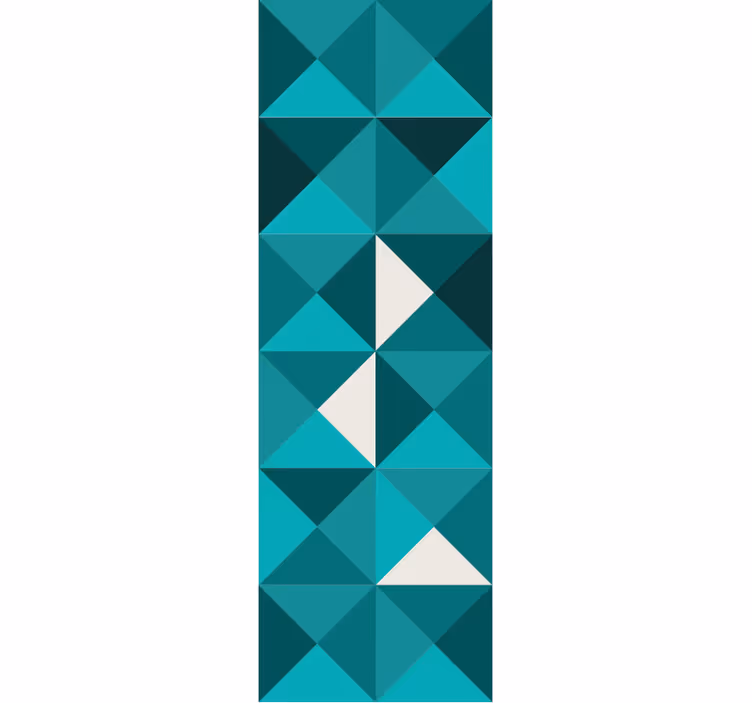 papel de parede formas geométricas design triangular azul - TenStickers
