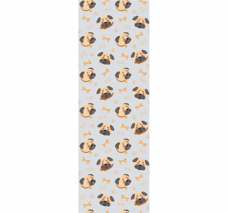 Papel de parede cães padrão de cachorrinho - TenStickers