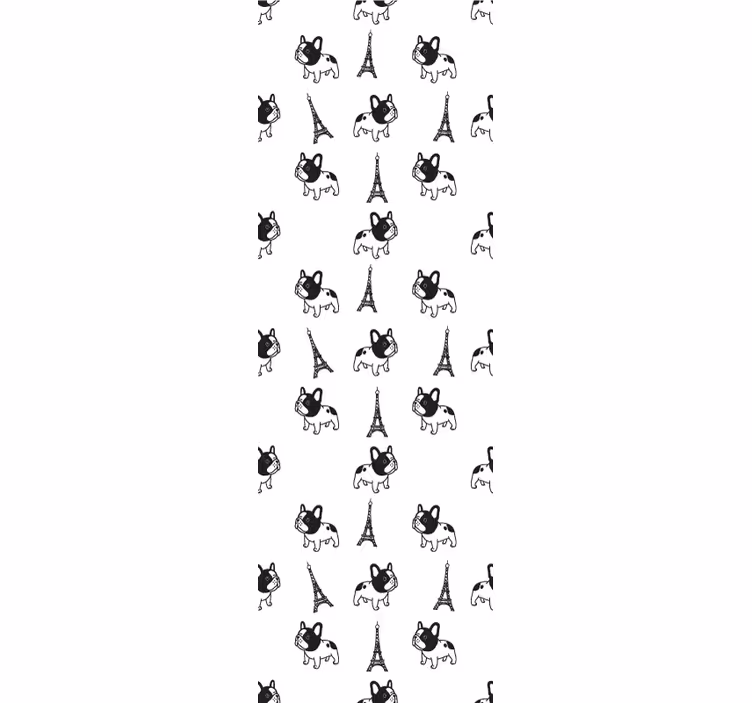 Papel de parede cães cachorros parisienses - TenStickers