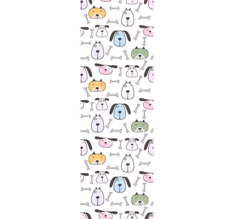 Papel de parede cães amigos caninos de desenho animado - TenStickers
