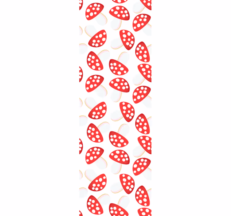 Papel de parede quarto de casal padrão morango estilizado - TenStickers