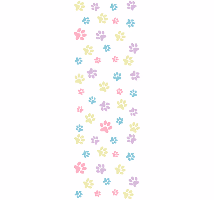 Papel de parede cães jogo de padrão de pata - TenStickers