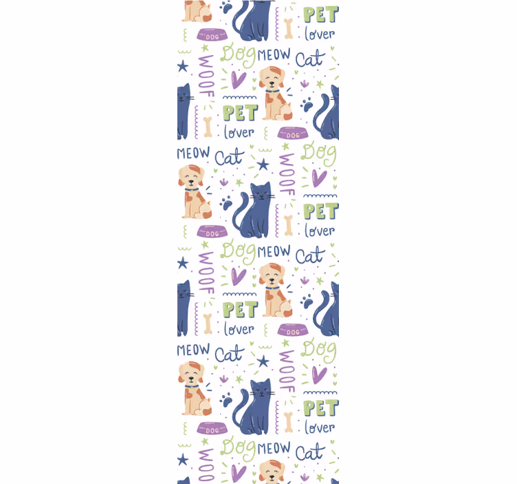 Papel de parede animais estampa para amantes de pets - TenStickers